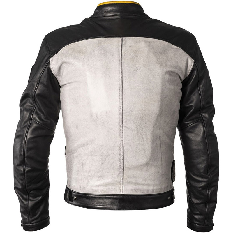 Helstons Leather Jacket Indy Rag White Black HS 20190076 NBJ Jackets MotoStorm