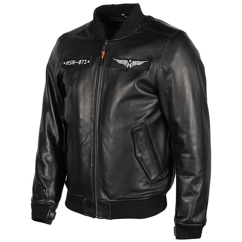Helstons Leather Jacket Helico Rag Black HS-2021055-NO Jackets | MotoStorm