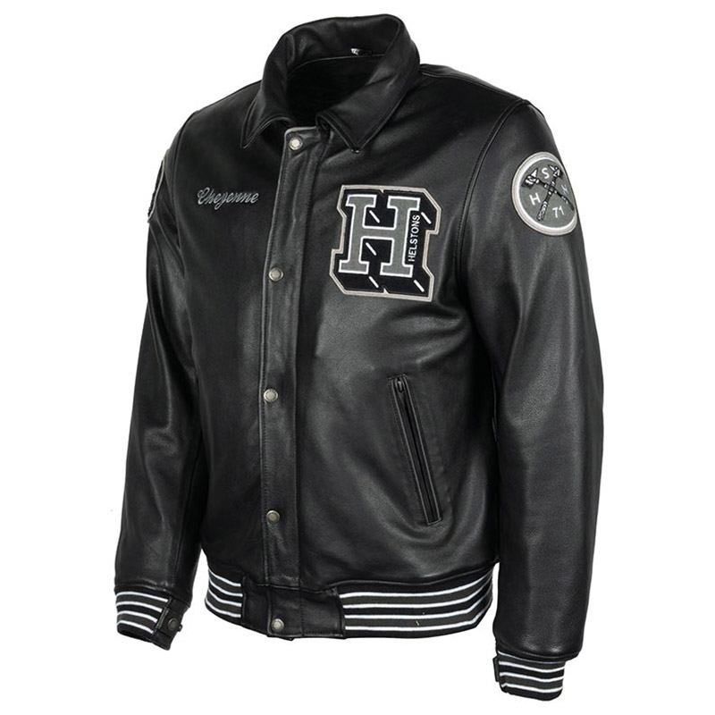 Giacca Pelle Helstons Cheyenne rag nero