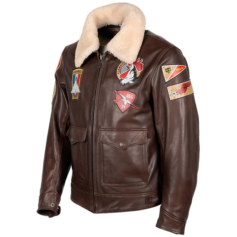 Helstons Leather Jacket Esquadron Rag Brown HS-2021059-M Jackets ...