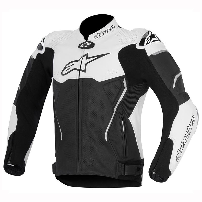 Alpinestars Atem Leather Jacket 2015 White Black | MotoStorm