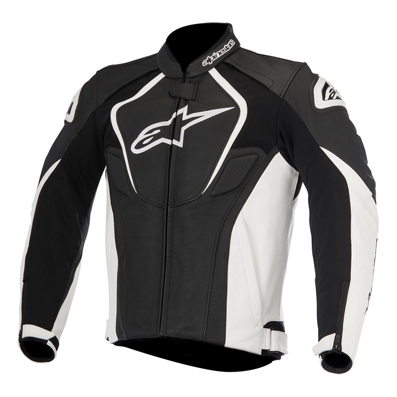 Alpinestars Jaws Leather Jacket Black White A310101612 Jackets