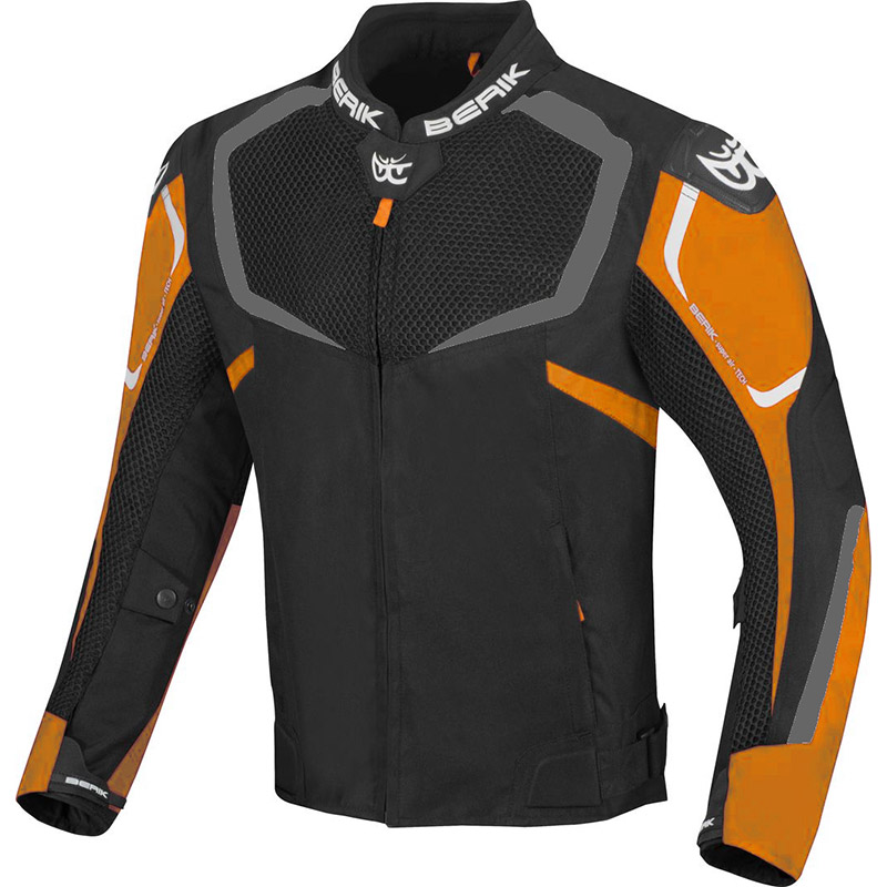 Veste moto Berik Supersonic noir orange