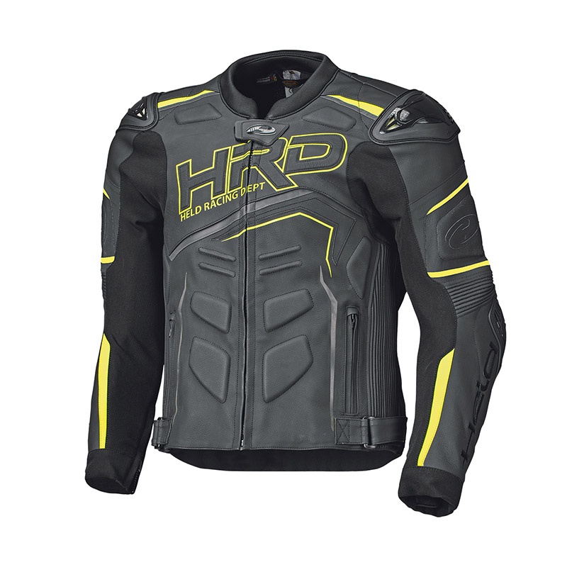 Held Safer 2 Leather Jacket Black Yellow HE-51933-058 Jackets | MotoStorm