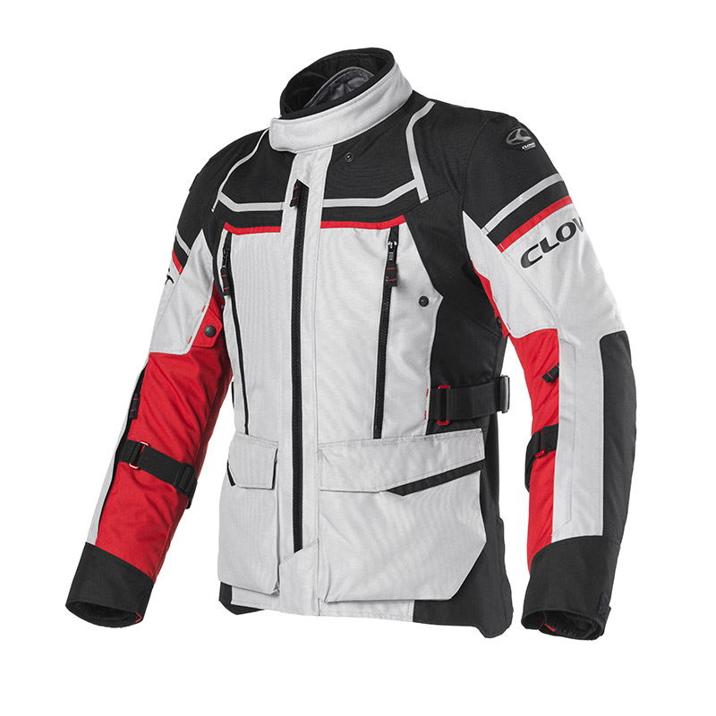 Clover Outland 2 Wp Jacket Grey Red Black CLV-1714-GRR Jackets | MotoStorm