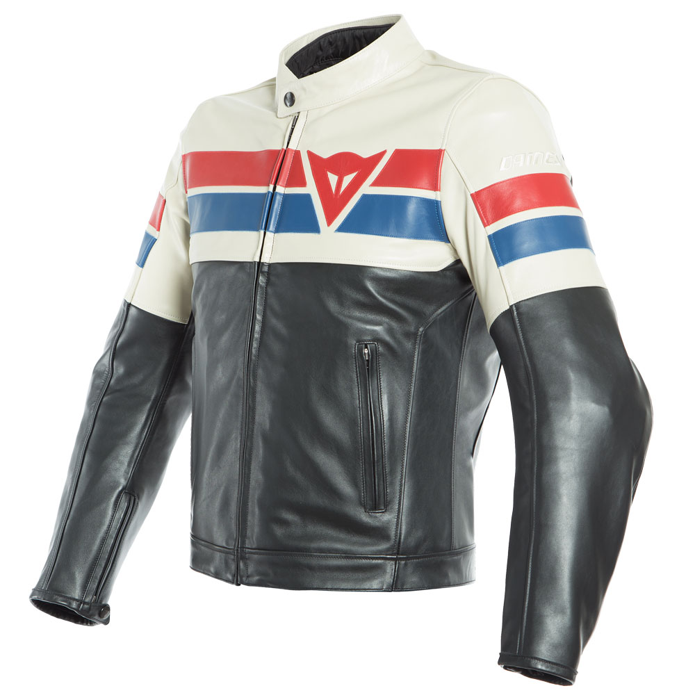 Dainese 8-track Leather Jacket White DA1533812-418 Jackets | MotoStorm