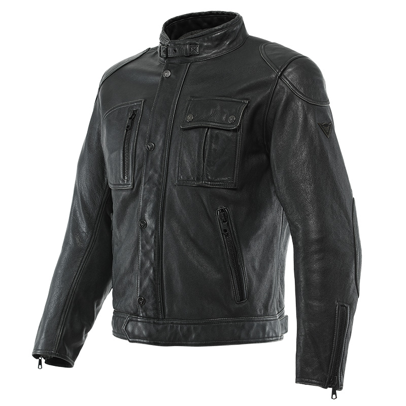 Myla Giacca In Vera Pelle Agnello Per Donna - Biker Nera Con Zip, Taglio Slim, Taglia 46