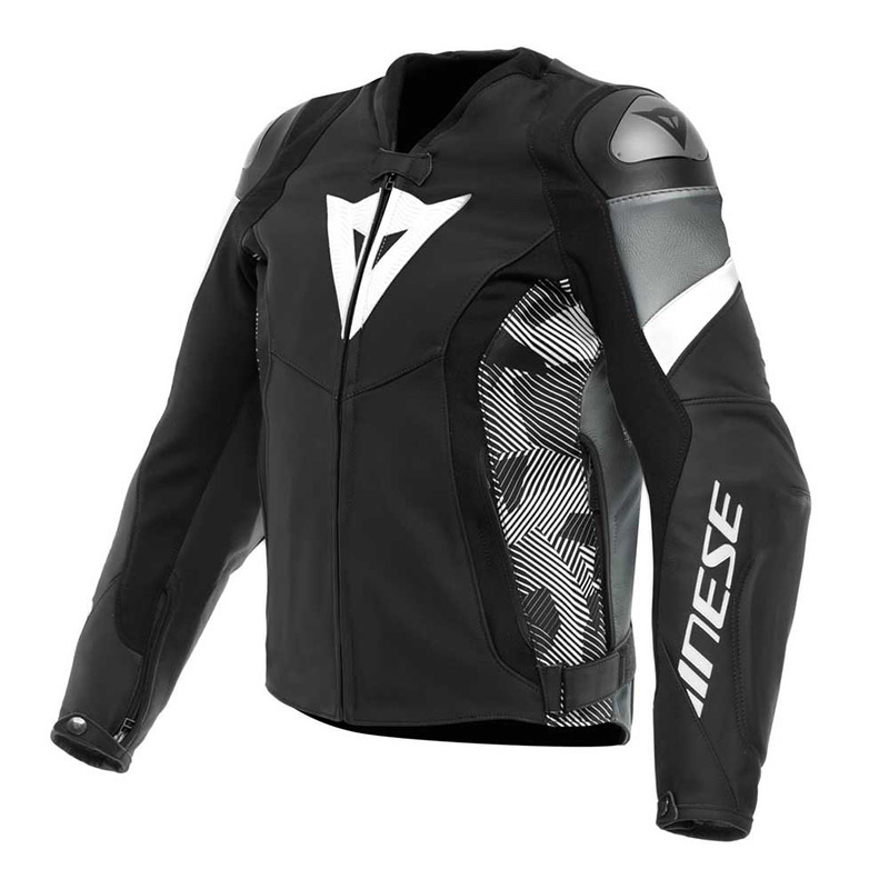 Giacca Pelle Dainese Avro 5 nero bianco