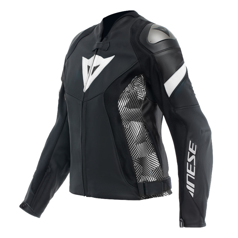 Dainese Avro 5 Wmn Lederjacke schwarz weiß