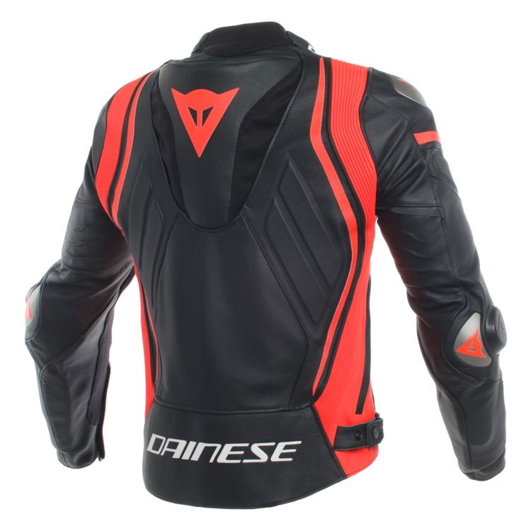 Dainese Mugello Leather Jacket Black Red DA1533794-P75 Jackets | MotoStorm