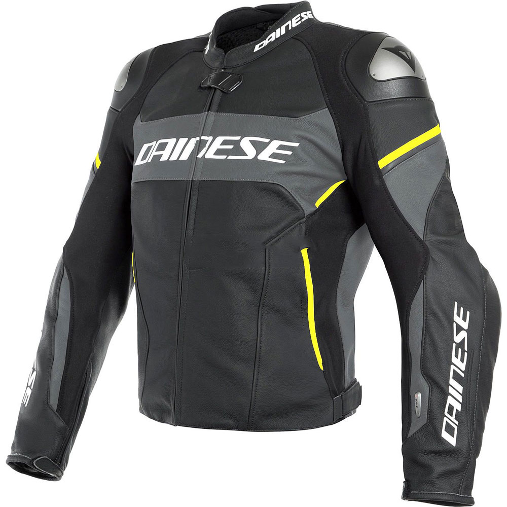 Giacca di Pelle Dainese Racing 3 D-Air® Giallo