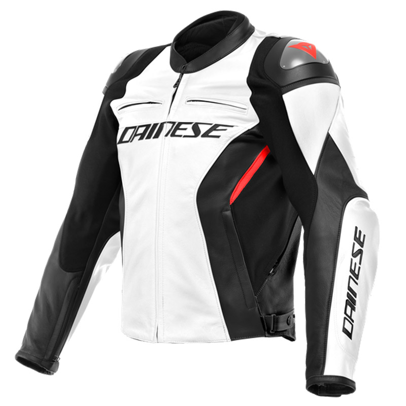 Chaqueta de cuero Dainese Racing 4 blanco negro DA1533848-601 Chaquetas |  MotoStorm