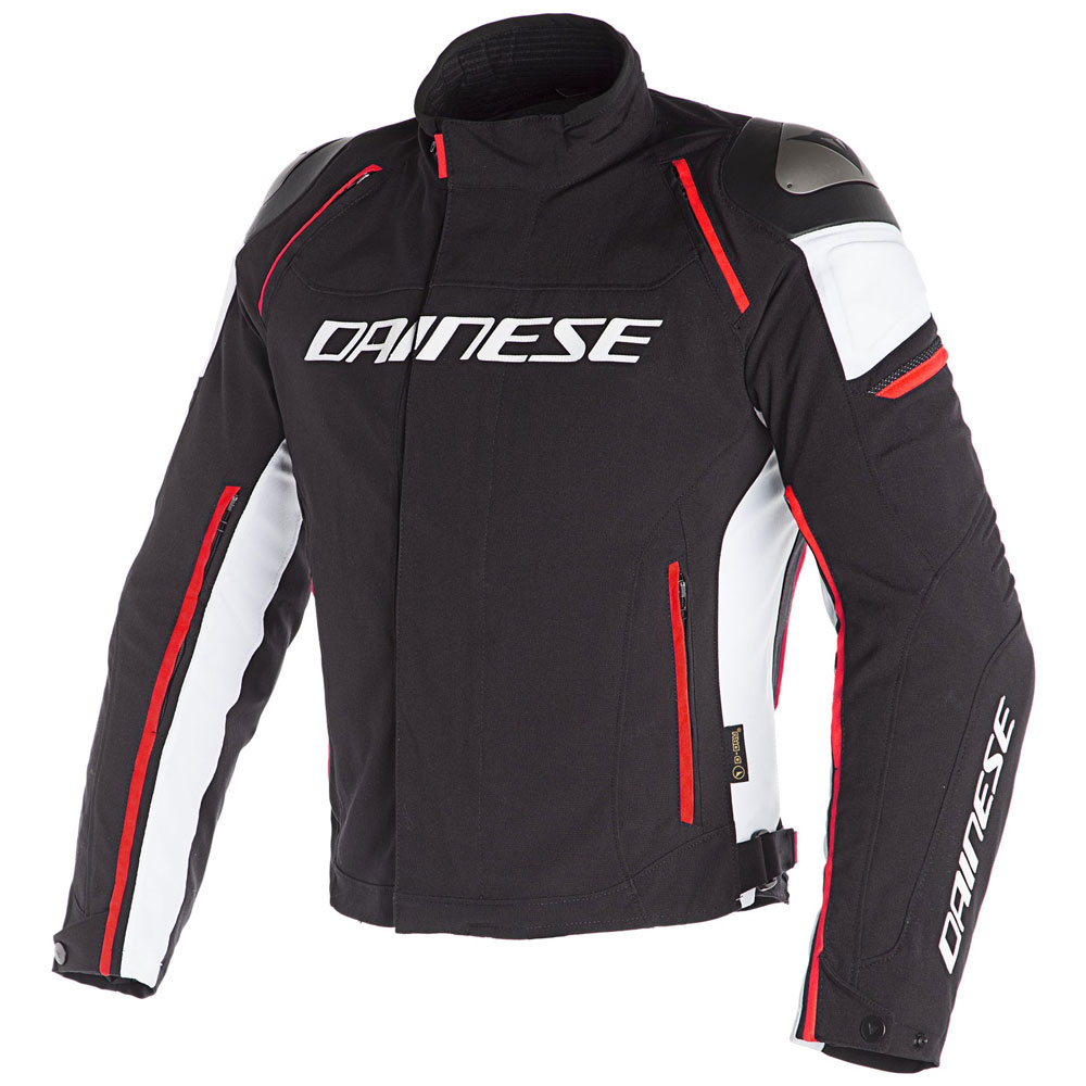 Dainese Racing 3 D-Dry Giacca in Tessuto Bianco Rosso
