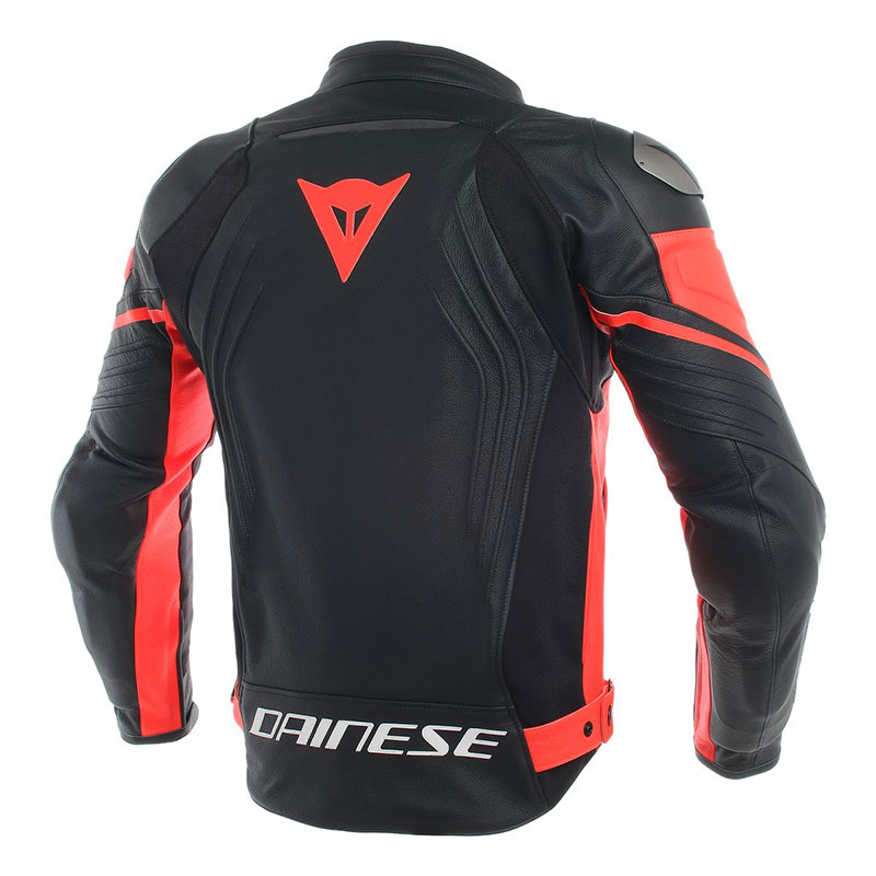 Dainese Racing 3 Perforated Leather Jacket Black Red DA1533789P75 Jackets MotoStorm