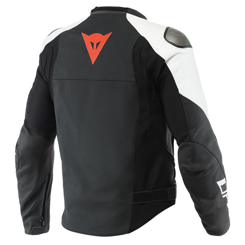 Giacca Pelle Dainese Sportiva Nero Bianco | MotoStorm