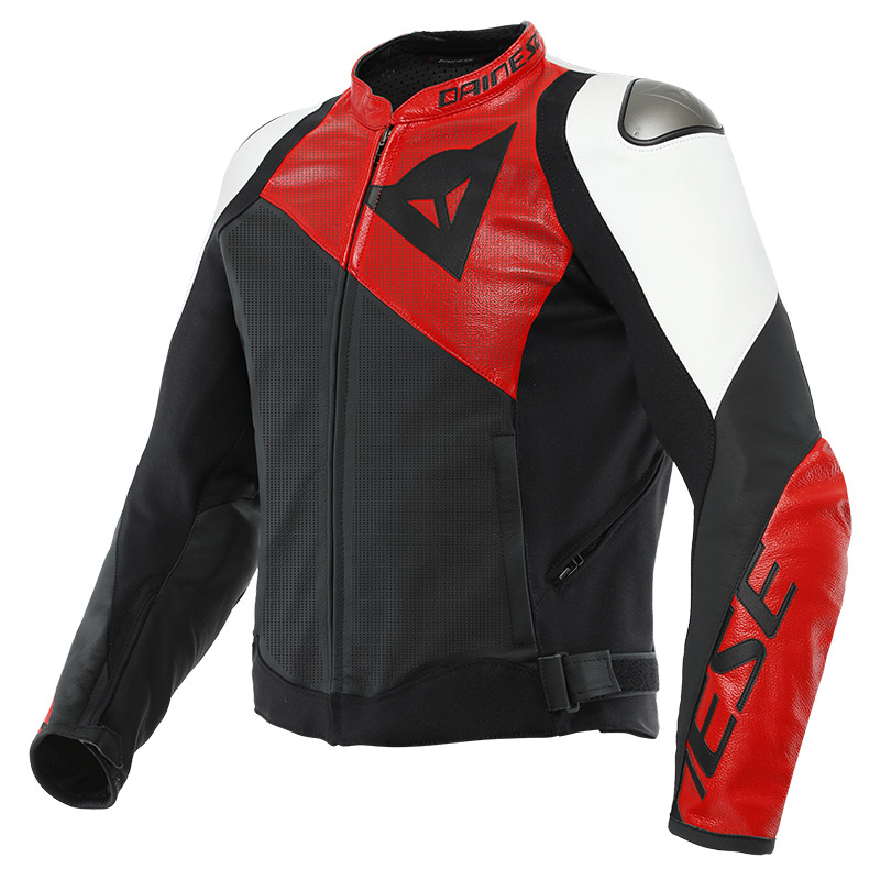 Giacca Pelle Dainese Sportiva Perforated rosso