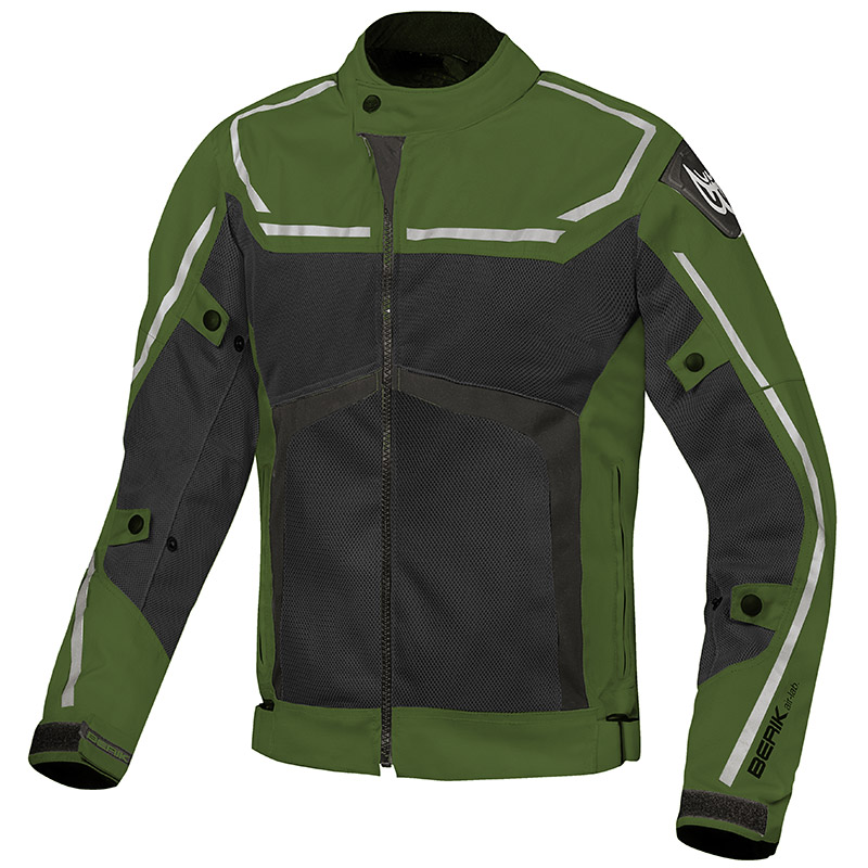 Berik Sonic Air Jacket Black Green BK NJ 183334 BG Jackets MotoStorm