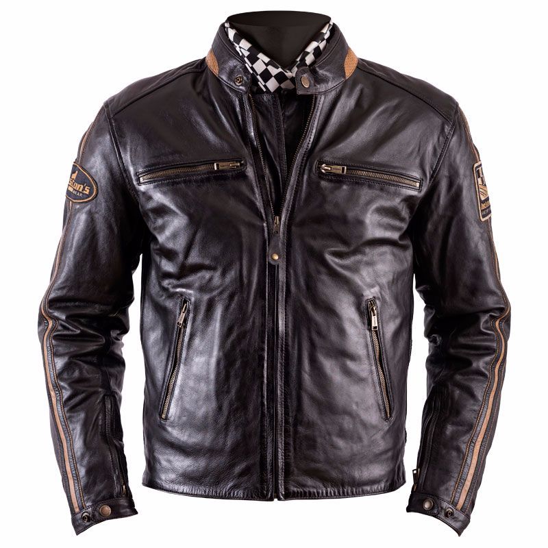 Helstons Ace Rag Leather Jacket Brown HS-20160002-M Jackets | MotoStorm