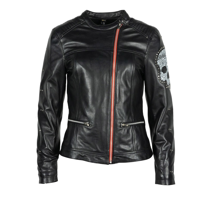Giacca Pelle Donna Helstons Cher Soft nero