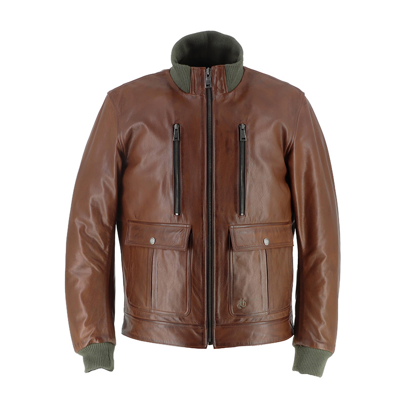 Giacca Pelle Helstons Downtown marrone