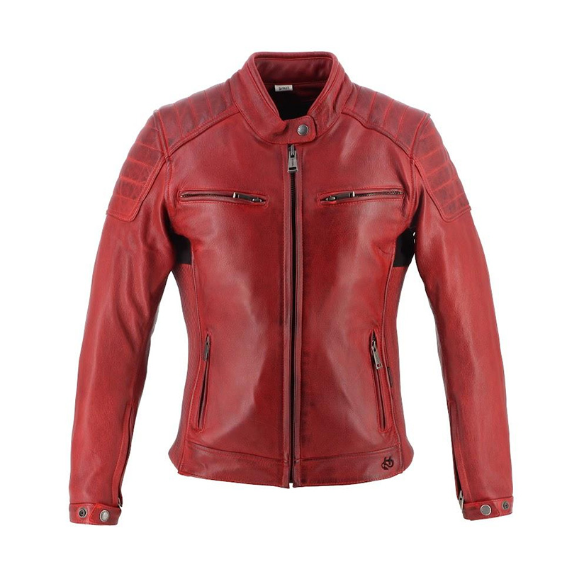 Giacca Pelle Donna Helstons Jody rosso
