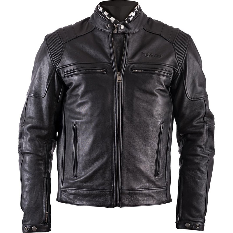 Helstons Trust Plain Leather Jacket Black HS-20160149-NO Jackets ...