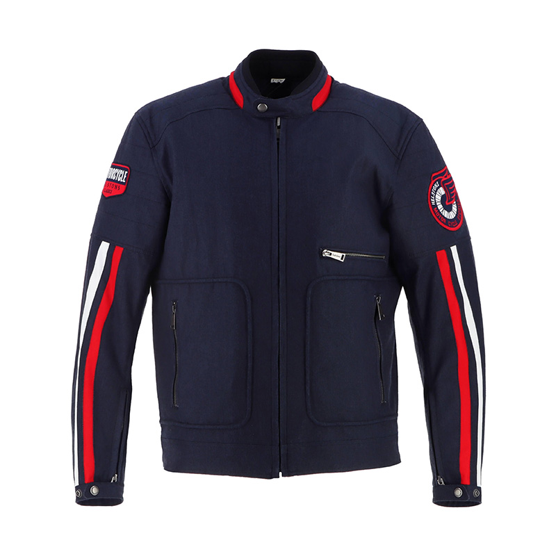 Giacca Helstons Vulcan blu rosso bianco