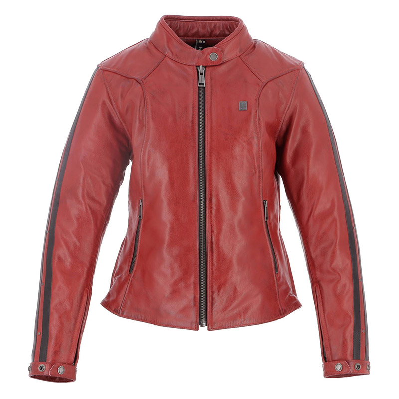 Giacca Donna Pelle Helstons Victoria rosso