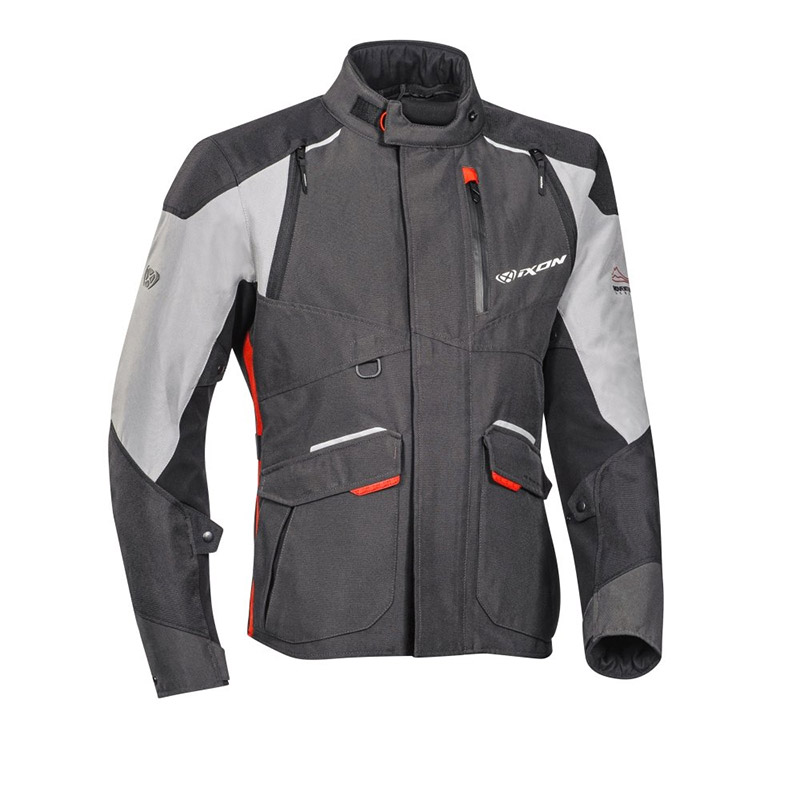 Giacca Ixon Balder Nero Grigio Rosso | MotoStorm