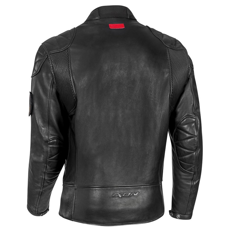 Giacca Pelle Ixon Pioneer Nero Bianco Rosso | MotoStorm