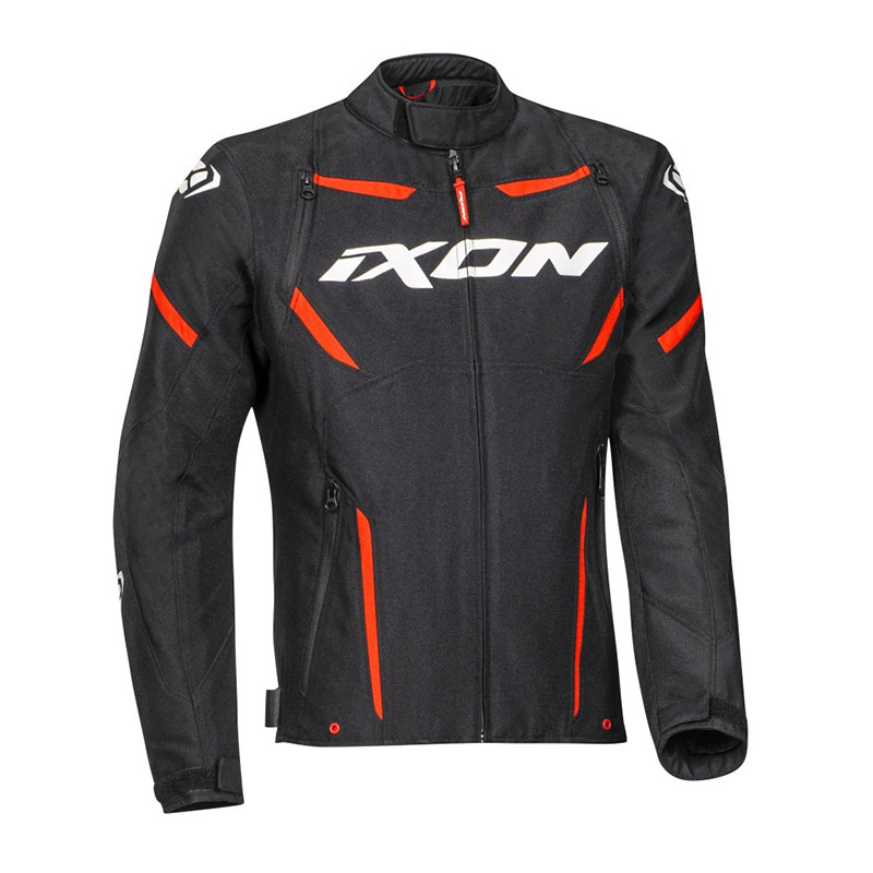 Ixon Striker Jacket Black White Red 100101121-1027 Jackets | MotoStorm