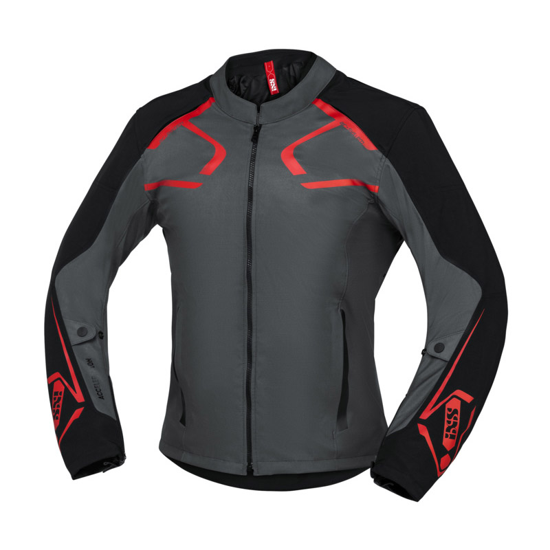 Giacca IXS Moto Dynamic grigio nero rosso