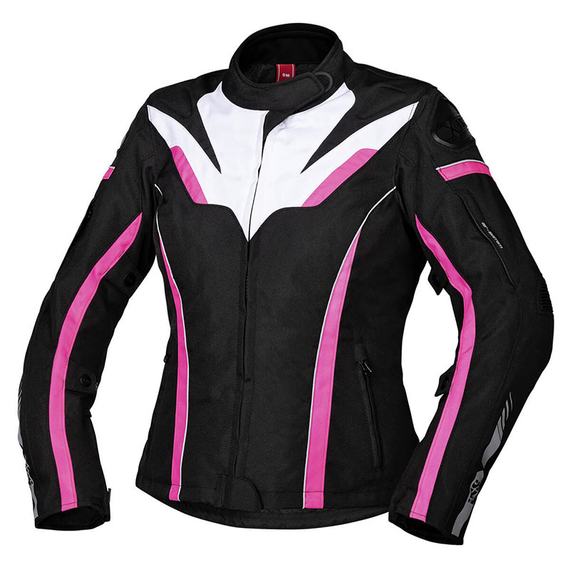 Giacca Donna IXS Sport RS-1000-ST nero bianco rosa