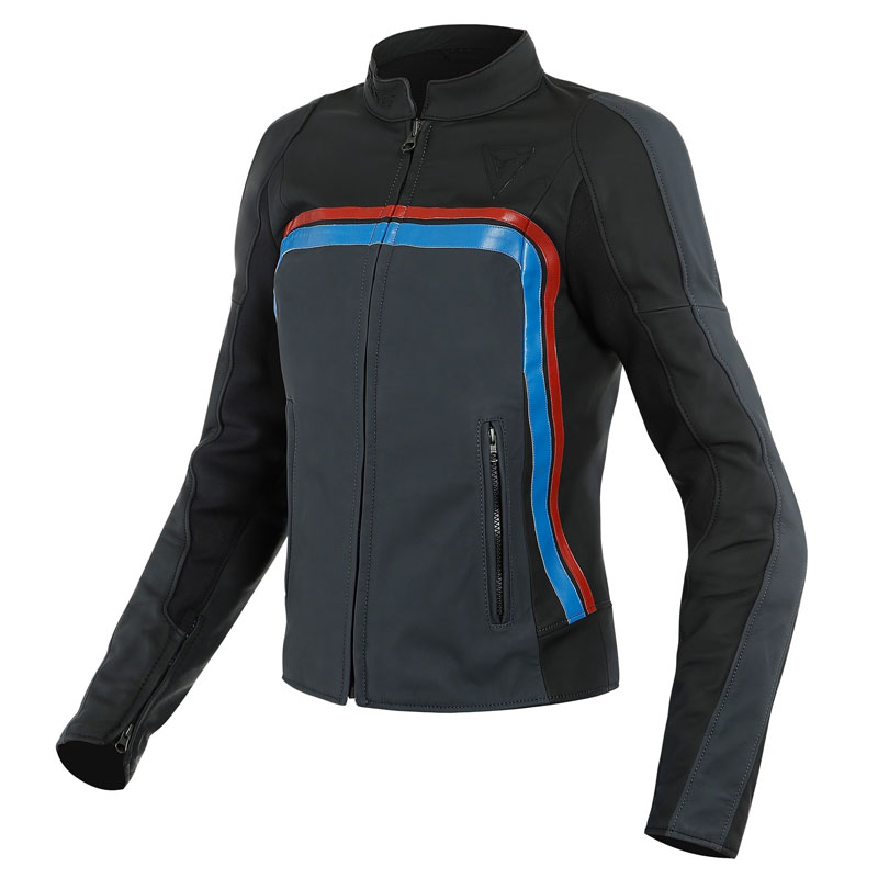 Giacca In Pelle Dainese Lola 3 nero rosso blu