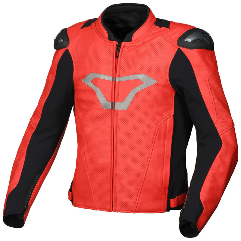 Giacca Pelle Macna Aviant Air rosso nero