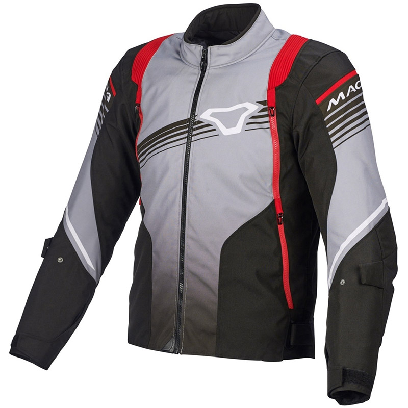 Macna Charger Jacket Black Grey Red MA-1653332183 Jackets | MotoStorm