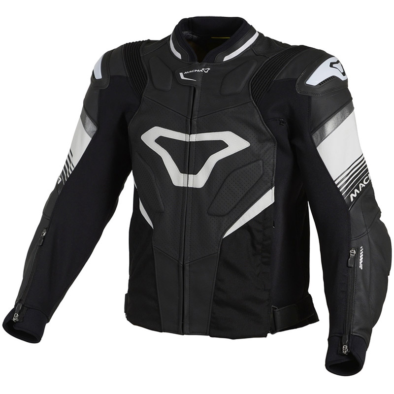 Macna Ripper Leather Jacket Black White MA-1667575120 Jackets | MotoStorm