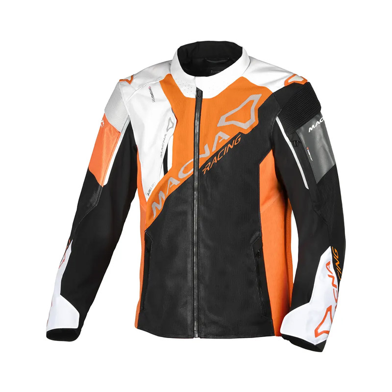 Macna Sigil Jacket Black White Orange MA-1653700123 Jackets | MotoStorm