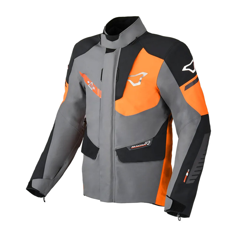 Macna Synchrone Jacket Grey Orange MA-1653019831 Jackets | MotoStorm