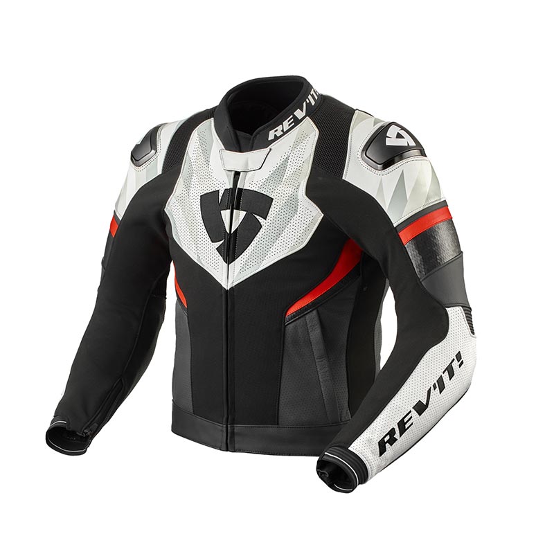 Giacca Pelle Rev'It Hyperspeed 2 Air nero bianco