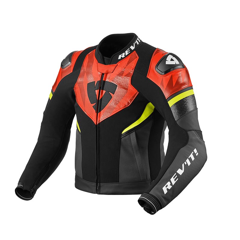 Giacca Pelle Rev'It Hyperspeed 2 Air nero rosso