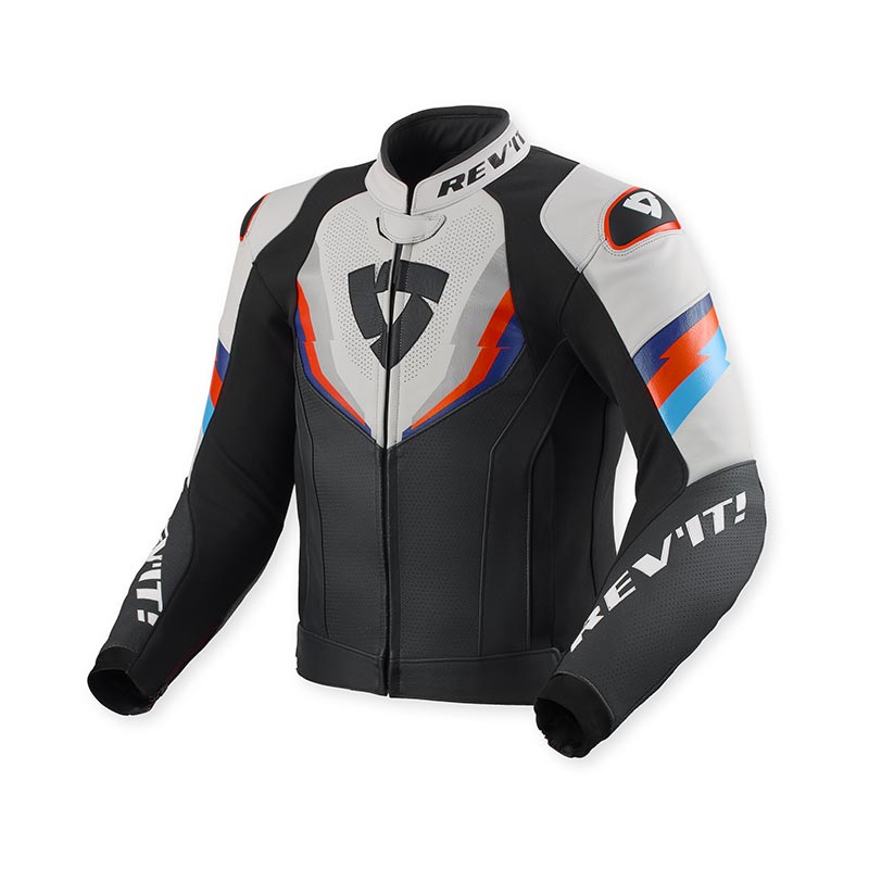 Giacca Pelle Rev'It Quantum 3 nero grigio
