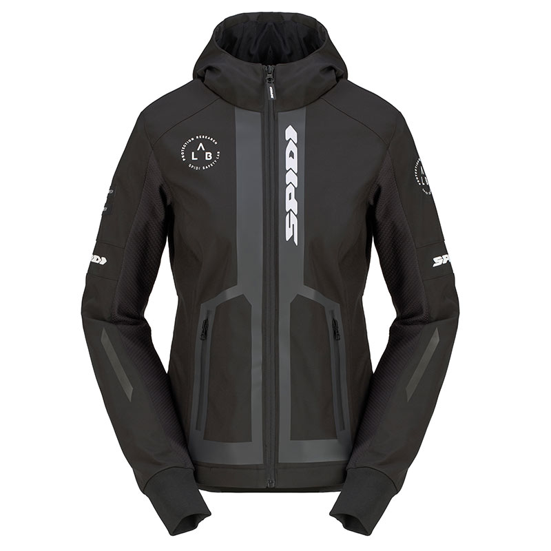 Chaqueta Dama Spidi Hoodie Armor Evo 2 negro blanco