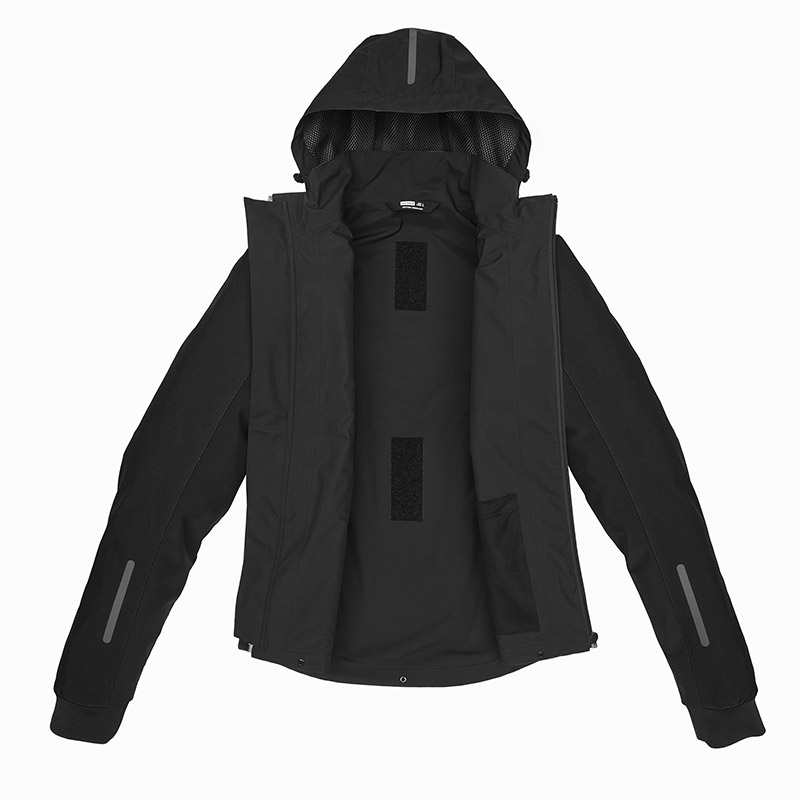 2 D299172 Spidi Hoodie Jacken MotoStorm schwarz Jacke H2Out |