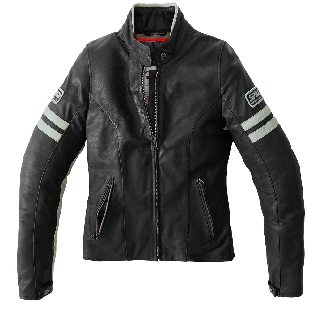 Spidi Vintage Damen Lederjacke eis schwarz