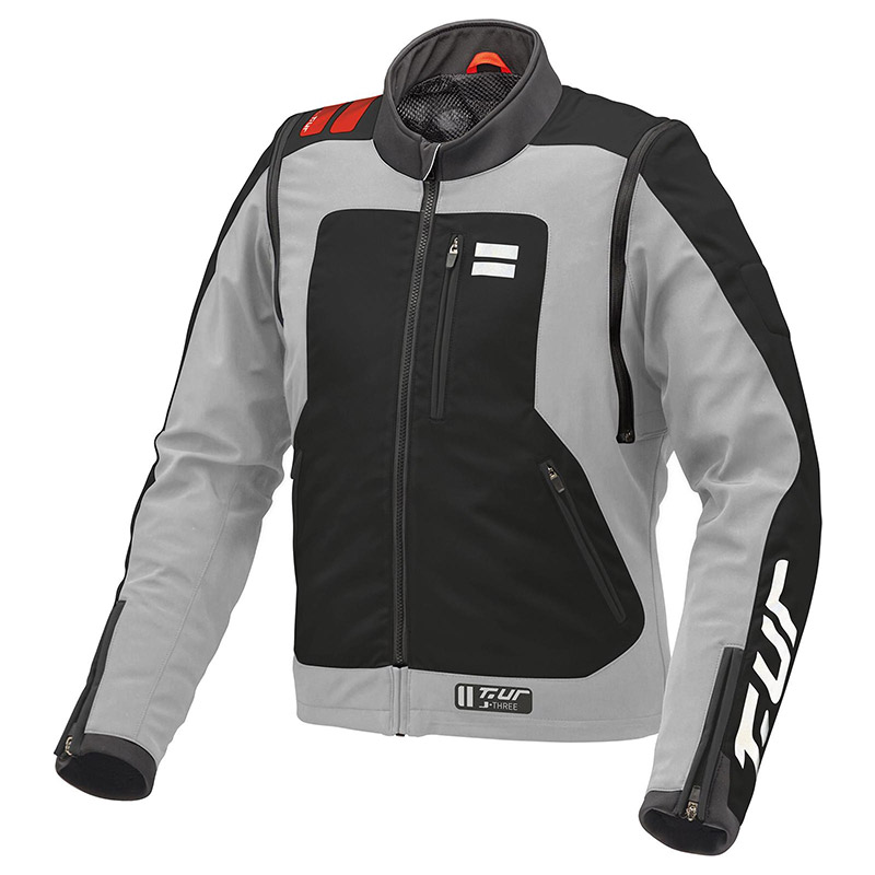 Giacca moto Dainese TEMPEST 2 D-DRY JACKET Grigio Rosso
