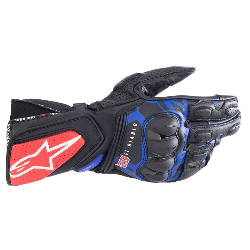 Guantes Alpinestars FQ20 SP-8 V3 Monster azul rojo A35540231261 Guantes