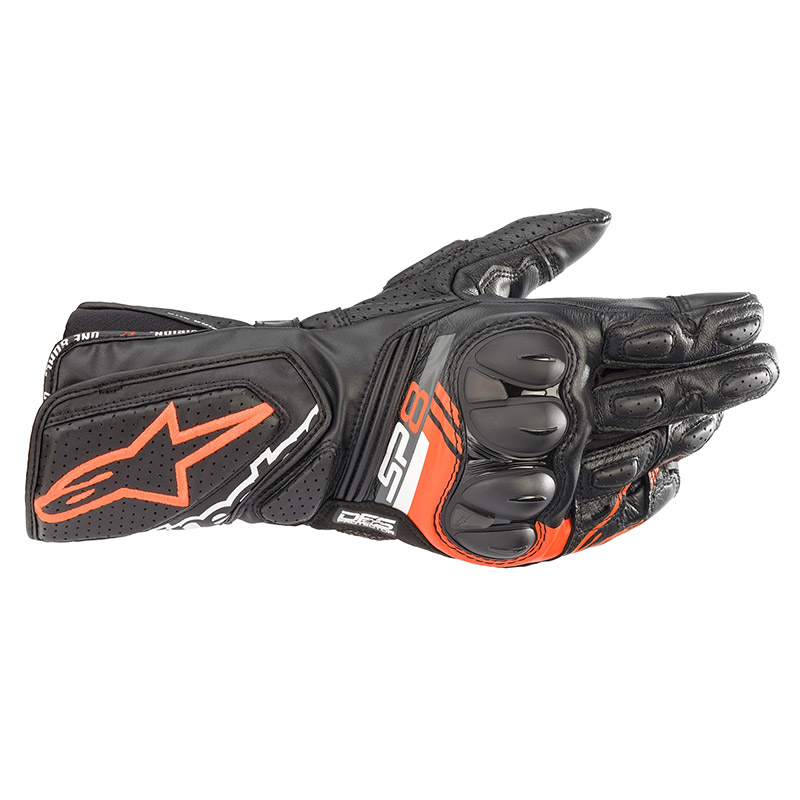 Guanti Alpinestars SP-8 V3 nero rosso fluo