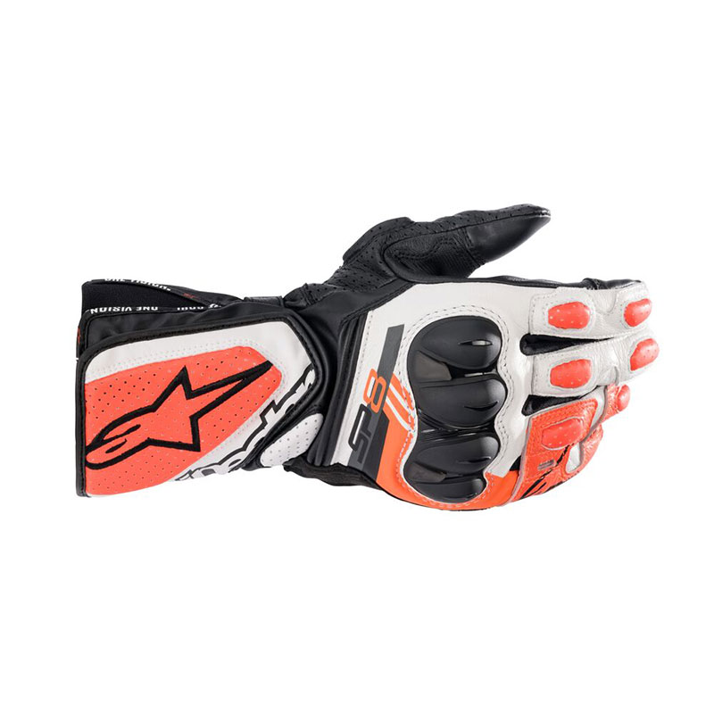 Guantes Para Moto Alpinestars Sp-5 Negro/ Rojo De Piel