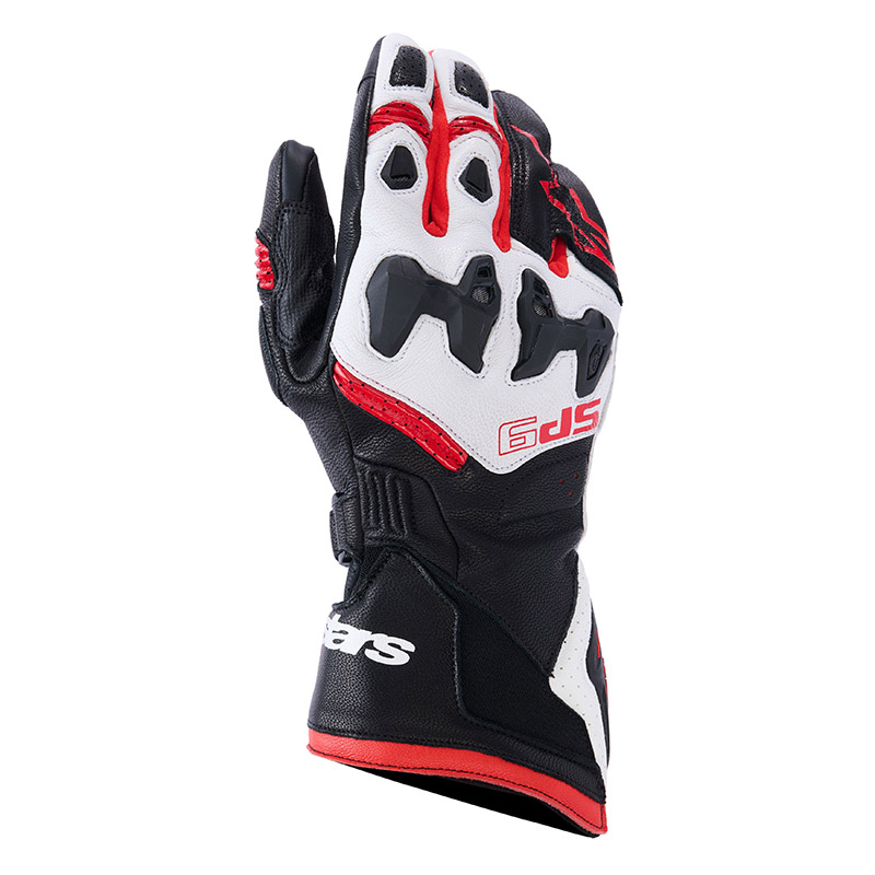Guantes Alpinestars SP-9 blanco rojo